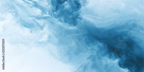 Obraz na płótnie Abstract blue smoke swirls and drifts, creating a mesmerizing and ethereal visual, evoking a sense of mystery and calm