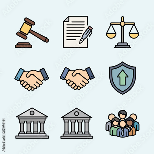 Business Management Icons Set for Corporate Concepts