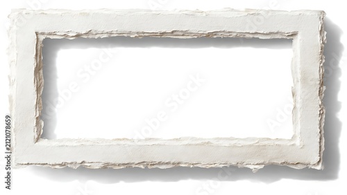 Subtle Shadow and Texture of a Rustic Frame with Empty Center for Artistic Use