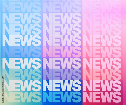Modern News Typography Background with Blue Pink Gradient for Broadcast Media