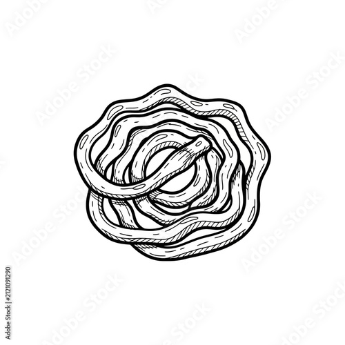 The Image Is A Black And White Line Drawing Of A Knot The Knot Appears To