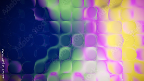 Fotografie Colorful sensory bubble grid with soft glowing padded buttons.