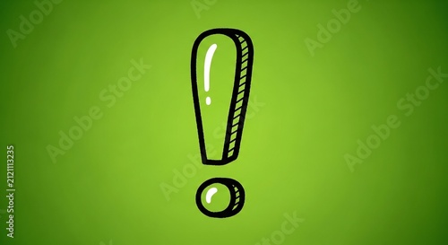 躍動する！手書き風の力強い exclamation mark