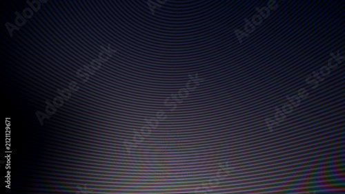 Scanline overlay, CTR texture, curved TV line pattern background with dark moire effect distortion