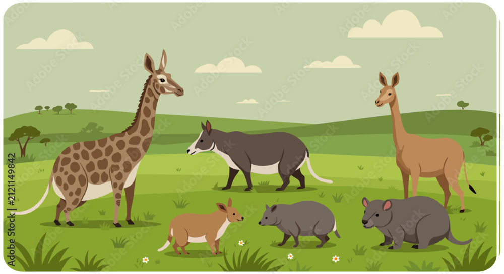 Foto Animals in the savannah.