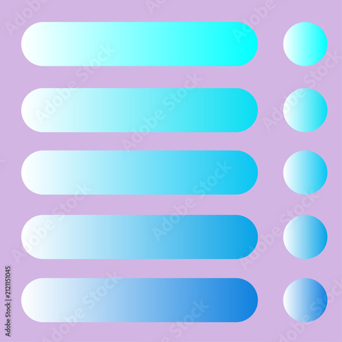 Blue Gradient color Pallete set elements