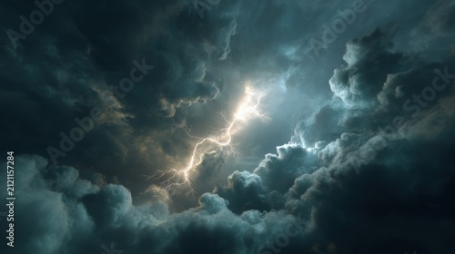 Stormy sky lightning