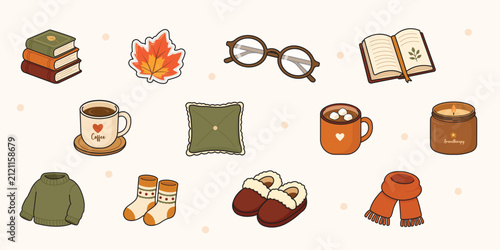 Cozy home and reading autumn collection 