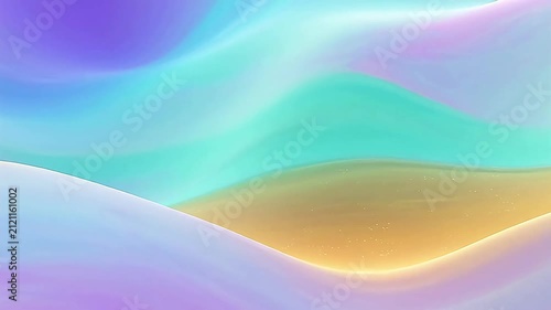 Flowing abstract rainbow waves