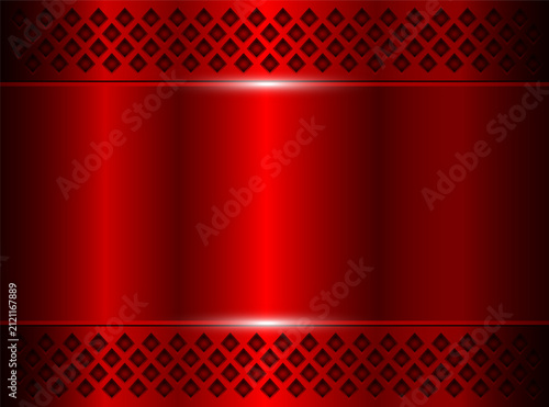 Red chrome metallic background, modern shiny geometric metal design.