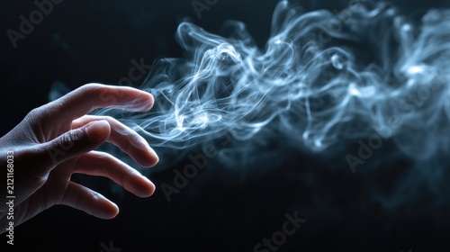 Hand smoke abstract