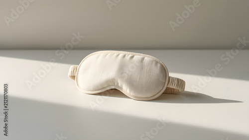 Plain folded sleep mask for evergreen commercial object and product campaign