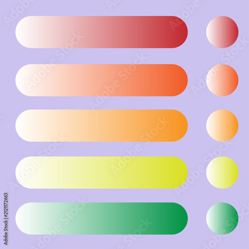 Gradient color Pallete set elements
