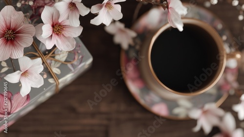 Gift coffee flowers