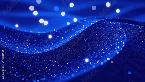 Abstract Blue Wave Background Digital Futuristic Design