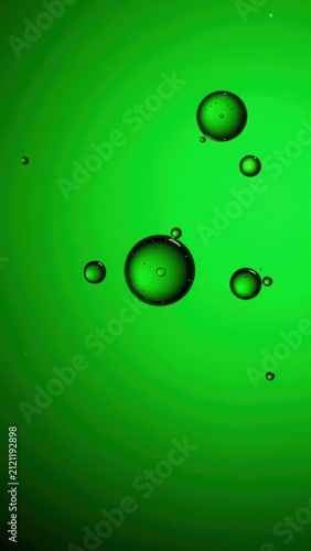 Green Abstract Bubbles Background Liquid Drop Effect
