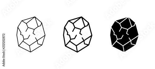 Foto 70 Geometric Crystal Icons, Abstract Mineral Shapes, Minimalist Gemstone Vectors