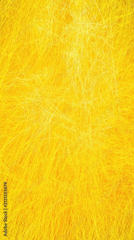 Fototapeta premium Vivid sunny yellow background, dense fine scratch overlay, bright energetic abstract texture