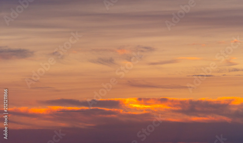 Photography sunset in the sky