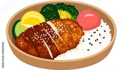 Healthy meal with salmon and vegetables on wooden plate.