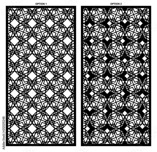 Geometric Jali Laser Cut Pattern for Wall Panel & Room Divider.