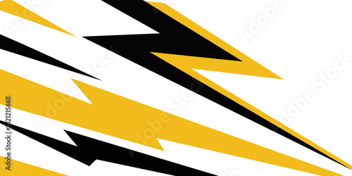Abstract background with yellow and black geometric spike line pattern