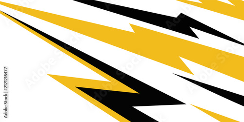 Konstfotografi Abstract background with yellow and black geometric spike line pattern