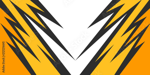 Canvastavla Abstract background with colorful spike arrow line pattern and with some copy sp