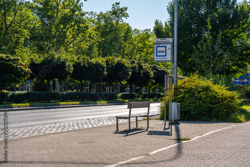 Bus Stop Public Transport Roadside Bench Urban Street Mobility Infrastructure Background