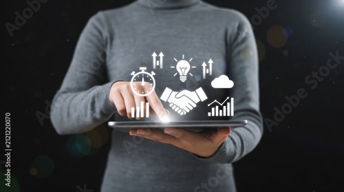 Business Analytics Interface Data Visualization and Strategy Planning