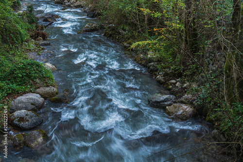 argentino torrent floowing along the trail which goes from the municipality of Orsomarso to the Castel San Noceto pass