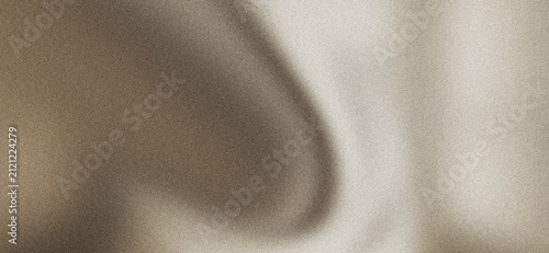Neutral beige brown and ivory flowing fabric folds on soft grain texture background with smooth blurred waves and minimalist abstract design