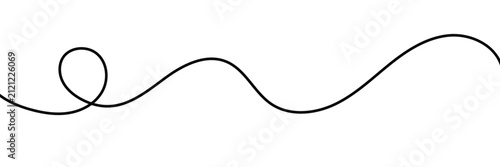 Foto Thin wavy line pattern with flowing curves, undulating abstract background