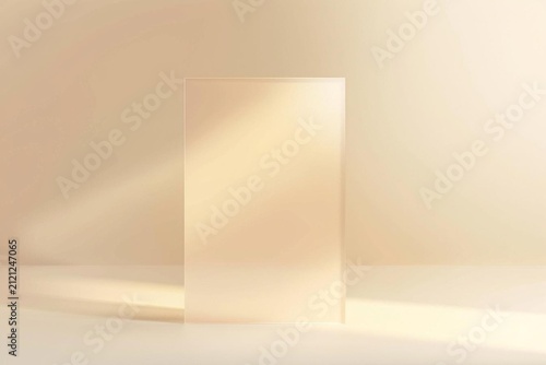 empty room with gold frame