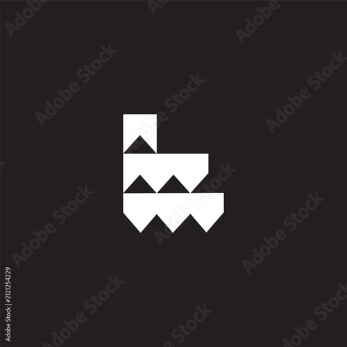 letter t sharp shape simple geometric logo vector
