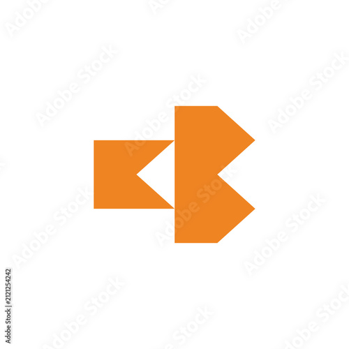 letter cb unique sharp geometric logo vector