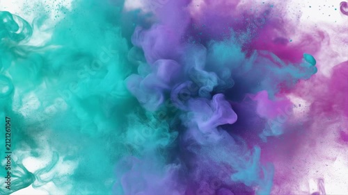 Colorful abstract liquid paint swirls in motion