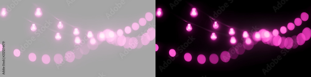 Fotografie Garland lights with bokeh effect