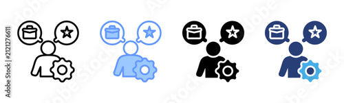 Expectation icon set multiple style collection