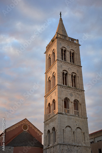 Obraz na płótnie Historic Romanesque bell tower in Zadar, Croatia