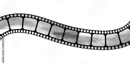 Grunge film strips collection. Old retro cinema movie strip. Video recording. Vector illustration.