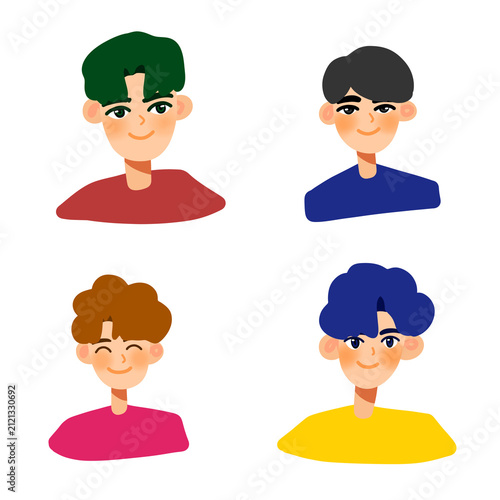 Fotografie set of people icons