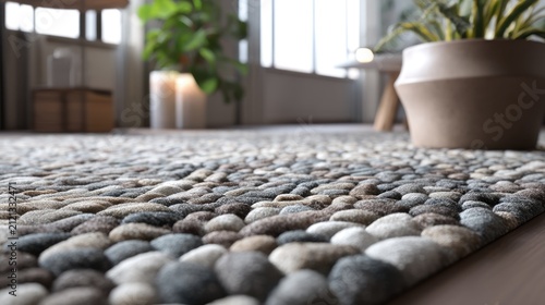 Pebble patterned rug