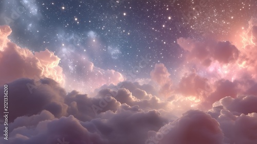 Starry night cloudscape