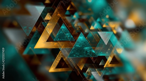 Geometric triangles background