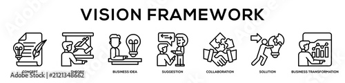 Fotografía Vision Strategy web banner icon illustration concept