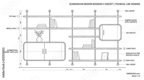 Diagram of a Mechanical System with Labeled Components and Flow Paths in Black and White Vector Illustration