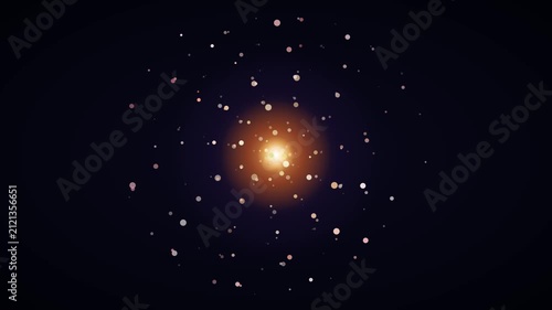 Hypnotic Animation Of Spheres Spiraling And Expanding With A Central Glowing Light On A Dark Background