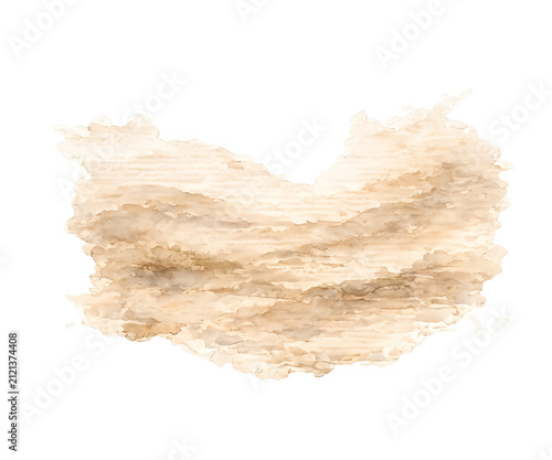 Neutral Landscape Watercolor Brush Composition