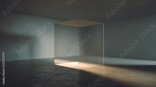 frame structure floating in empty space casting shadow, cinematic lighting, fine grain, ultra realistic, minimal composition